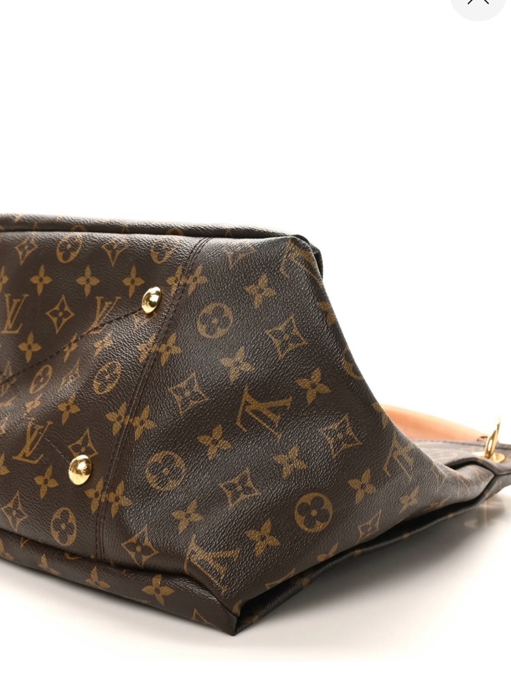 Louis Vuitton Monogram Canvas Top Handle Tote in Brown and Tan - Picture 5 of 6